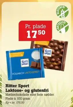Poetzsch Padborg Ritter Sport Laktose- og glutenfri tilbud