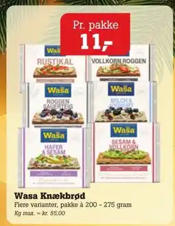 Poetzsch Padborg Wasa Knækbrød tilbud