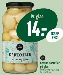 Min Købmand Gestus Kartofler på glas tilbud