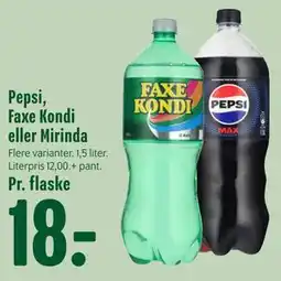 Min Købmand Pepsi, Faxe Kondi eller Mirinda tilbud