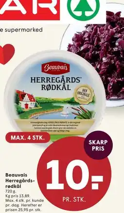 SPAR Beauvais Herregårdsrødkål tilbud