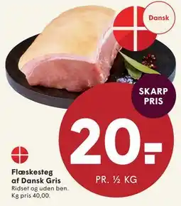 SPAR Flæskesteg af Dansk Gris tilbud