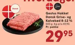 SPAR Gestus Hakket Dansk Grise- og Kalvekød 8-12 % tilbud