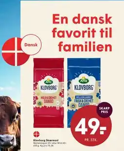 SPAR Klovborg Skæreost tilbud