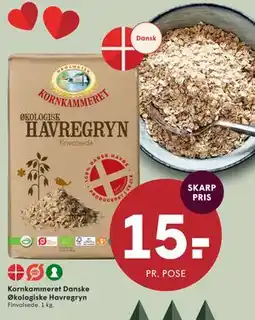SPAR Kornkammeret Danske Økologiske Havregryn tilbud