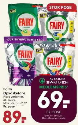 SPAR Fairy Opvasketabs tilbud