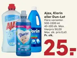 SPAR Ajax, Klorin eller Dun-Let tilbud