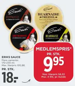 MENY ERIKS SAUCE tilbud
