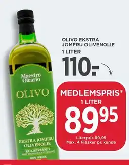 MENY OLIVO EKSTRA JOMFRU OLIVENOLIE tilbud
