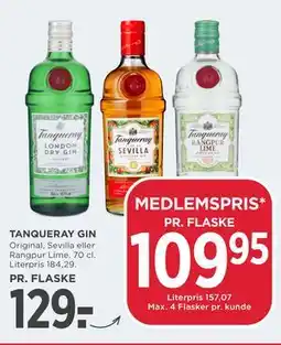 MENY TANQUERAY GIN tilbud