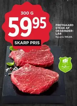 MENY FREYGAARD STEAK AF OKSEINDERLÅR tilbud