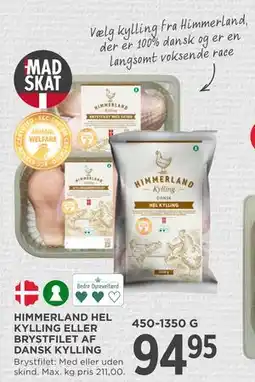 MENY HIMMERLAND HEL KYLLING ELLER BRYSTFILET AF DANSK KYLLING tilbud