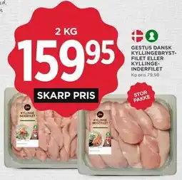 MENY GESTUS DANSK KYLLINGEBRYSTFILET ELLER KYLLINGEINDERFILET tilbud