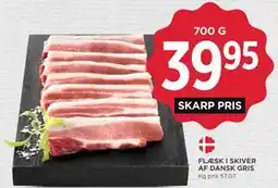MENY FLÆSK I SKIVER AF DANSK GRIS tilbud
