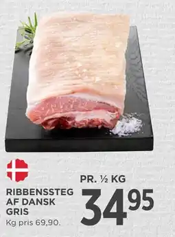 MENY RIBBENSSTEG AF DANSK GRIS tilbud