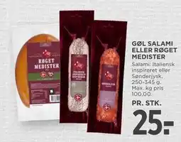 MENY GØL SALAMI ELLER RØGET MEDISTER tilbud