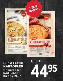 MENY PEKA FLØDEKARTOFLER tilbud