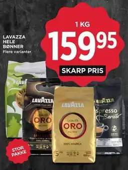 MENY LAVAZZA HELE BØNNER tilbud