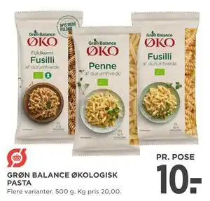 GRØN BALANCE ØKOLOGISK PASTA