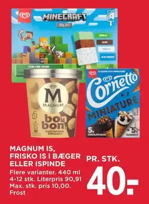 MAGNUM IS, FRISKO IS I BÆGER ELLER ISPINDE