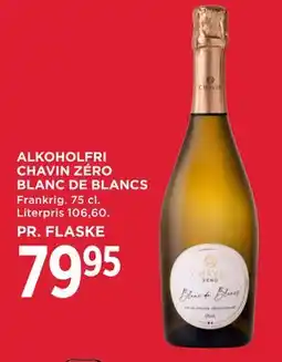 MENY ALKOHOLFRI CHAVIN ZÉRO BLANC DE BLANCS tilbud