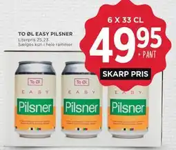 MENY TO ØL EASY PILSNER tilbud