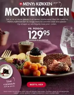 MENY MENYs KØKKEN sørger for MORTENSAFTEN tilbud