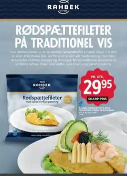 MENY RAHBEK RØDSPÆTTEFILETER MED SPRØD OVNKLAR PANERING tilbud