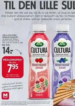 MENY ARLA CULTURA DRIKKEYOGHURT tilbud