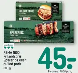 REMA 1000 REMA 1000 Frilandsgris Spareribs eller pulled pork tilbud