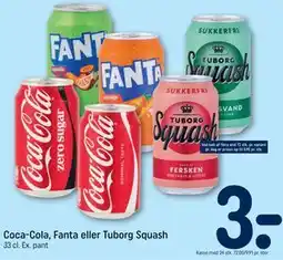 REMA 1000 Coca-Cola, Fanta eller Tuborg Squash tilbud