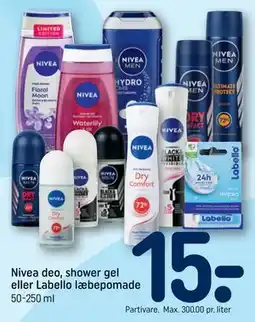 REMA 1000 Nivea deo, shower gel eller Labello læbepomade tilbud