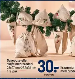 REMA 1000 Gavepose eller sløjfe med broderi tilbud