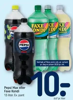 Pepsi Max eller Faxe Kondi