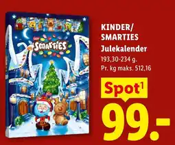 Lidl Kinder Smarties Julekalender tilbud