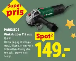 Lidl Parkside Vinkelsliber 115 mm tilbud