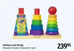 Matas Melissa and Doug Wooden Stacker Geometric Sæt tilbud
