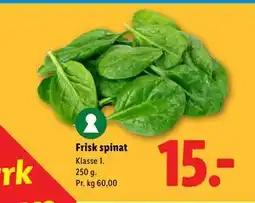 Lidl Frisk spinat tilbud