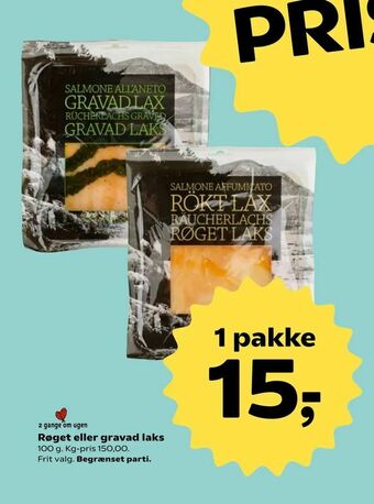 Kvickly Røget eller gravad laks tilbud