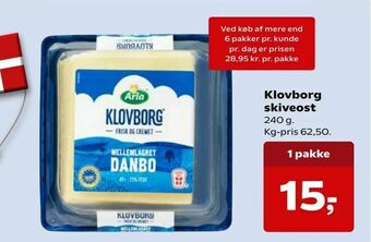 Kvickly Klovborg skiveost tilbud