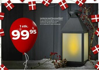 Kvickly Lanterne med flammeeffekt tilbud