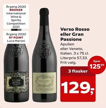 Verso Rosso eller Gran Passione