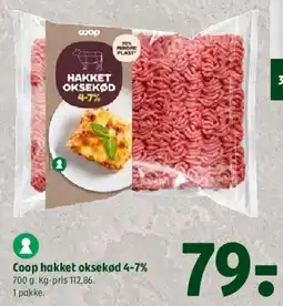Coop 365 Coop hakket oksekød 4-7% tilbud