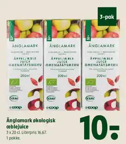 Coop 365 Änglamark økologisk æblejuice (3-pak) tilbud
