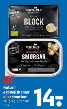 Coop 365 Naturli' økologisk smør / smørbar tilbud