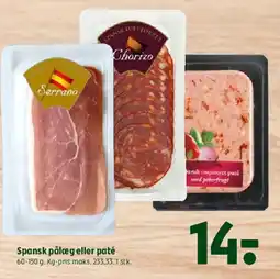 Coop 365 Spansk pålæg eller paté tilbud