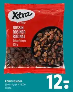 Coop 365 Xtra! rosiner tilbud
