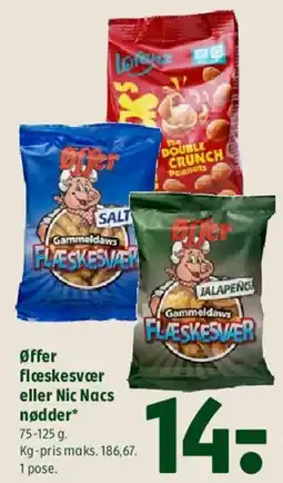 Coop 365 Flæskesvær eller Nic Nacs nødder tilbud