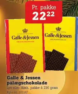 Poetzsch Padborg Galle & Jessen pålægschokolade tilbud