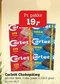 Poetzsch Padborg Carletti chokopålæg tilbud